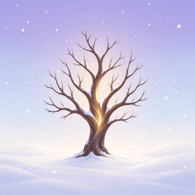 雪原の一本木のアイコン