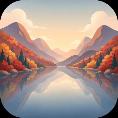 秋山間の静湖のアイコン